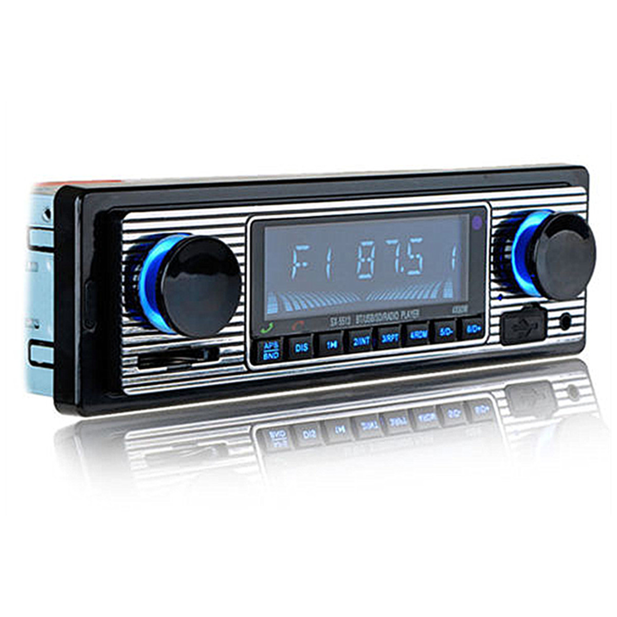 Car Stereo Bluetooth Media Player Microphone Speaker Single Din Car Radio
