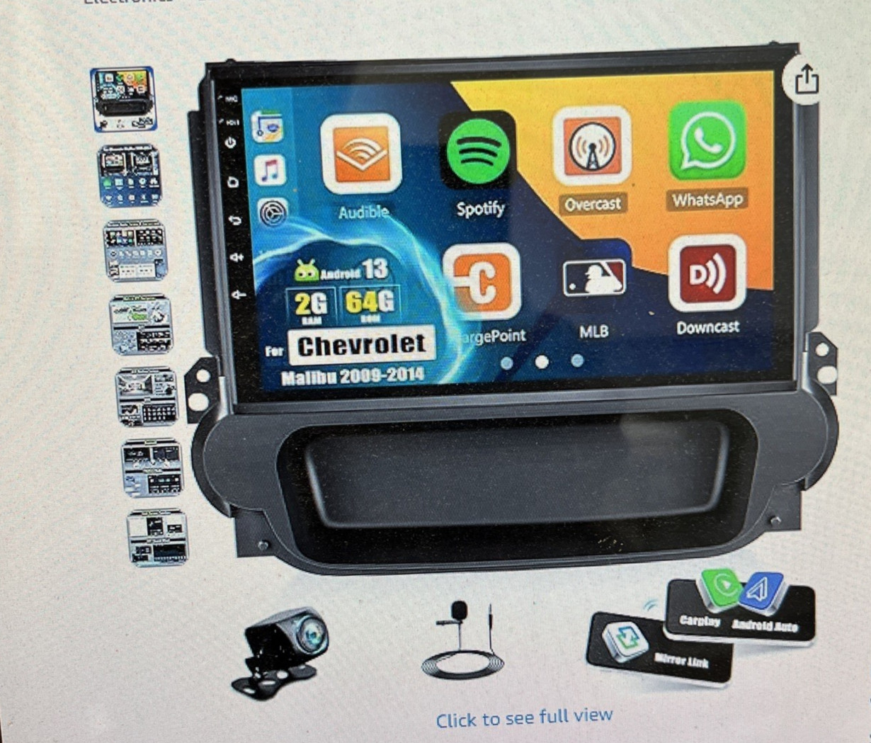 2G 64G for Chevy Malibu 2009-2014 android with back up cam