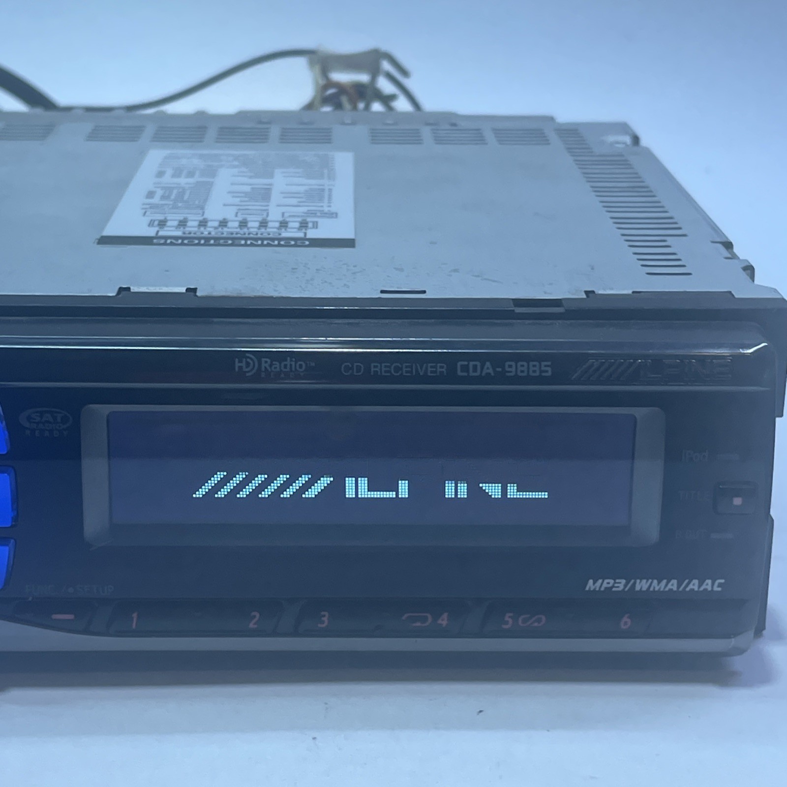 Alpine CDA-9885 CD Player In Dash Receiver Tested And Working No Harness