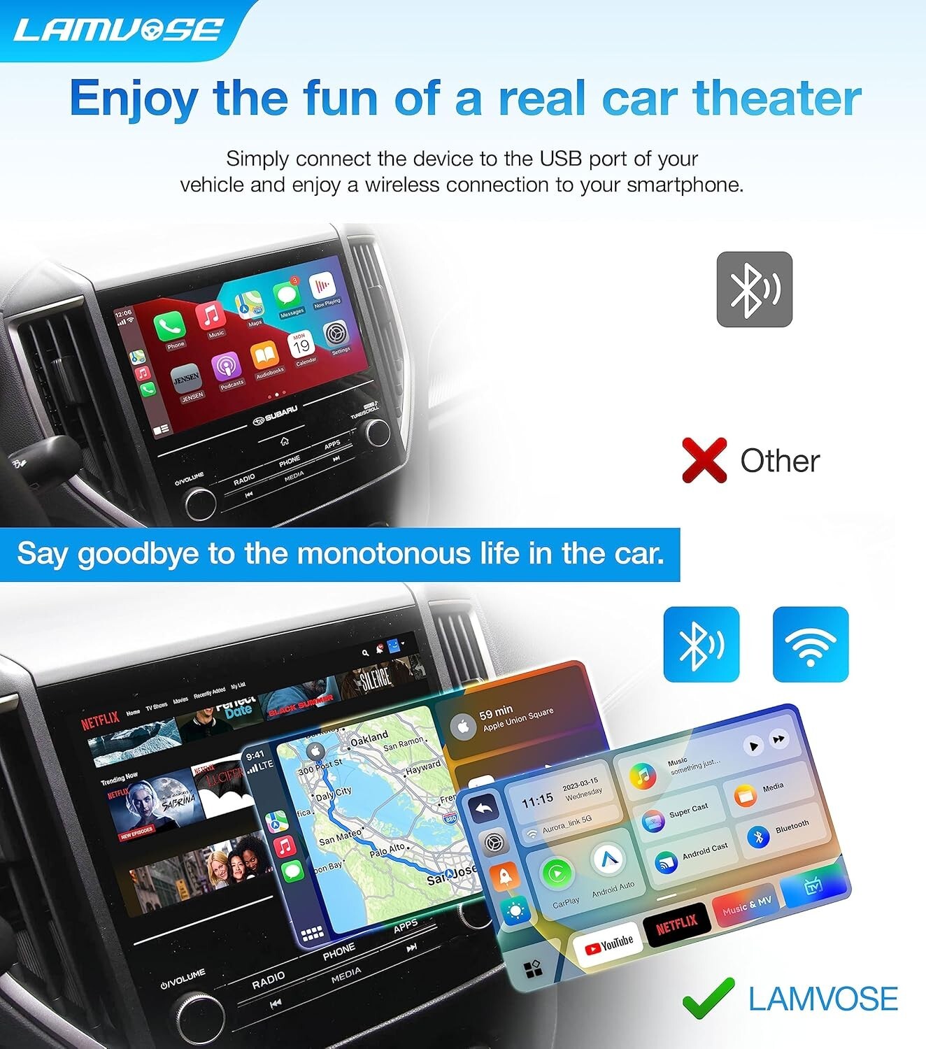 Magic Box 2.0 the Magic Box Carplay Streaming Supports Netfiix/Youtube NEW US