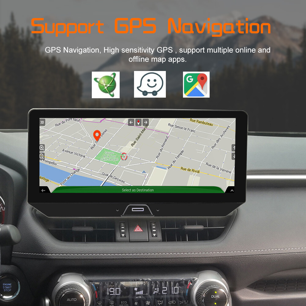 12.3 inch Android 14 For Toyota RAV4 2020 Car Stereo Radio GPS Navi WIFI 32GB