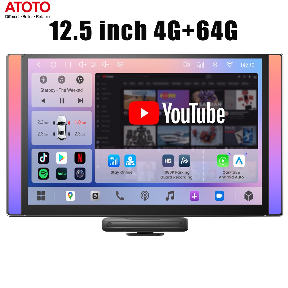 Double Din 12.5″ Screen Agentic AI Android 13 Car Stereo GPS 8 Core 4+64G 4G LTE
