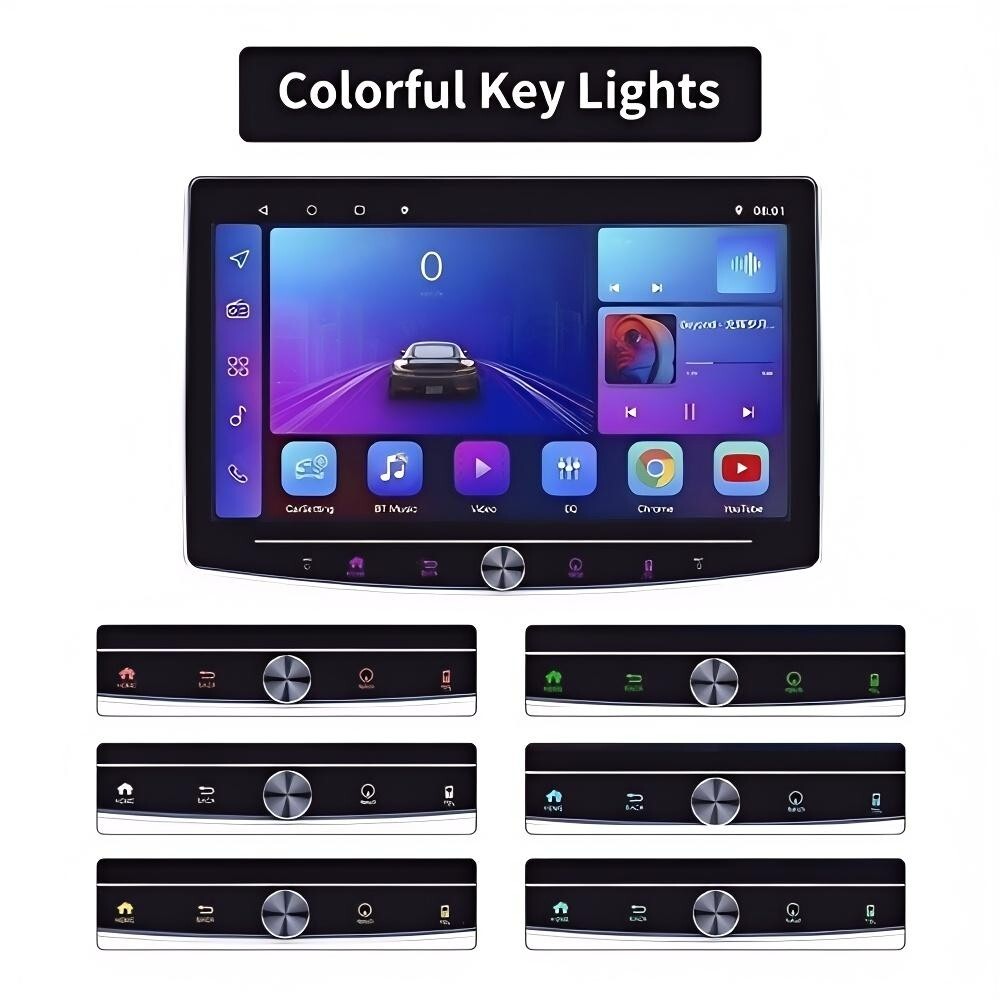 Car Touch Screen Smart Radio Player For Apple Carplay Android Auto Adapter +Cam