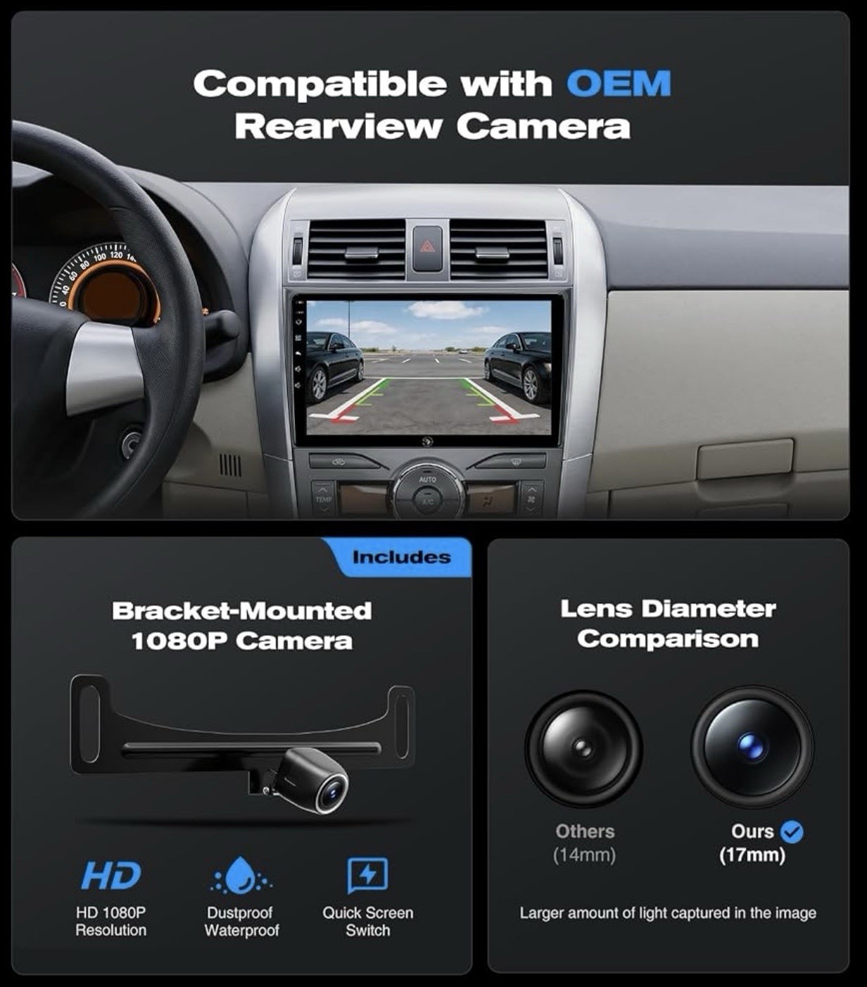 Car Stereo Radio 2008-2013 Toyota Corolla 9” Touchscreen Linux CarPlay BT