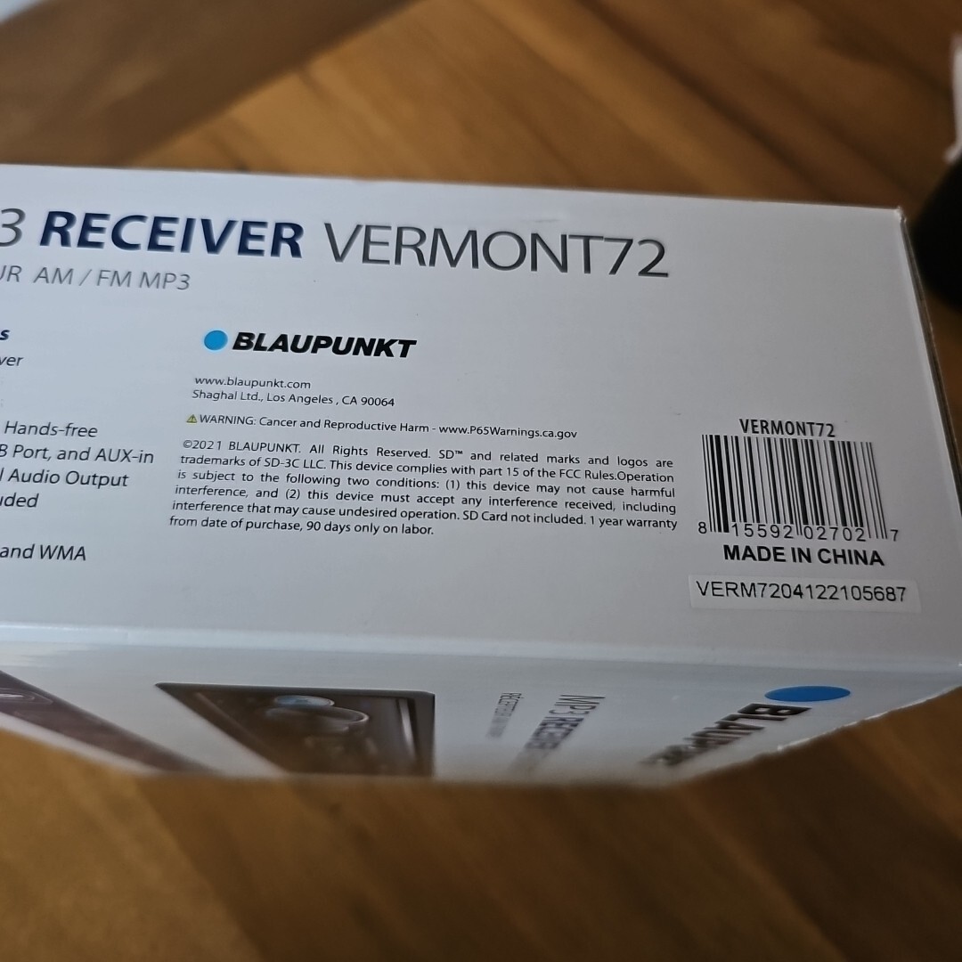 Blaupunkt VERMONT72 Mechless Receiver With Bluetooth