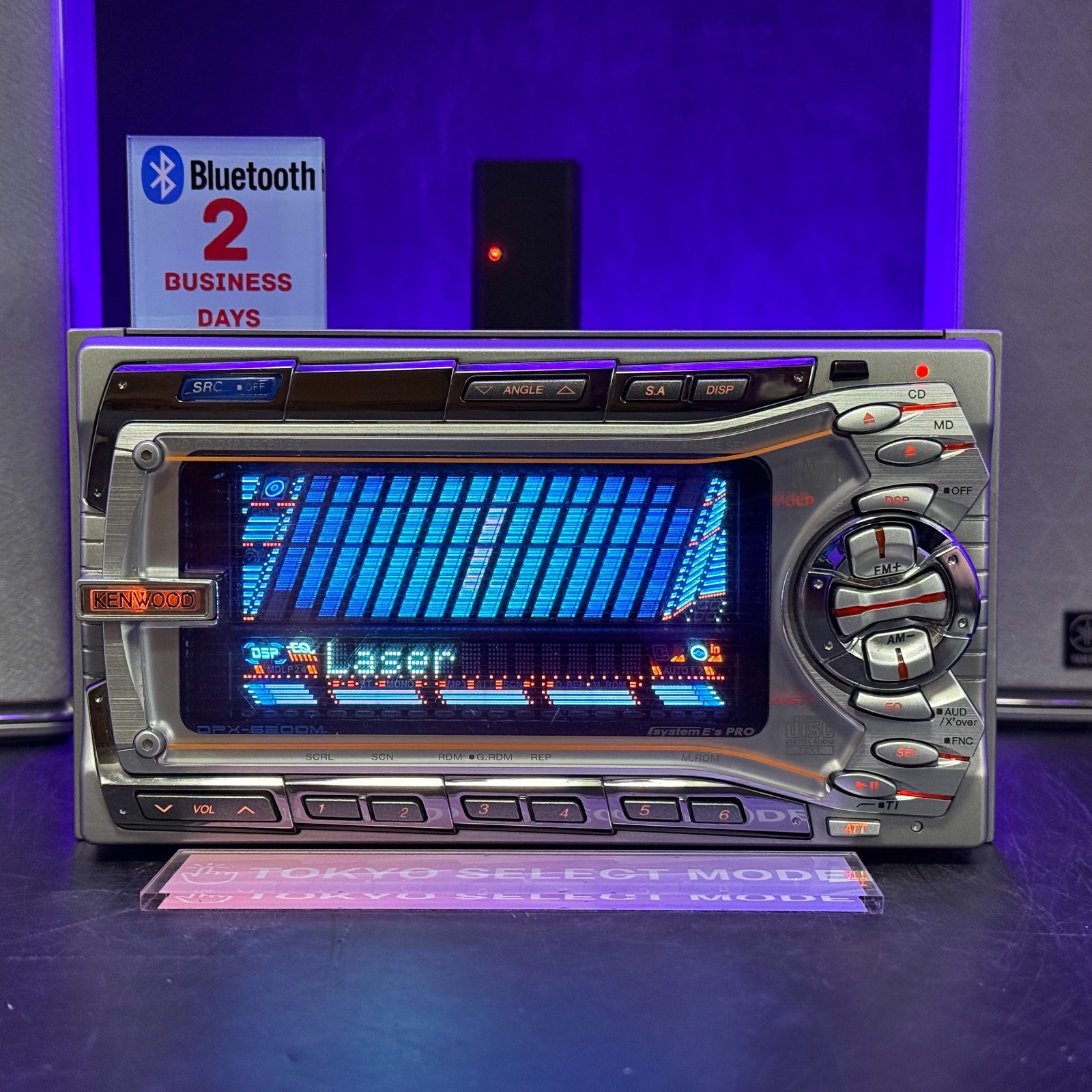 Kenwood DPX-6200M 2DIN CD MD Car Audio Added Bluetooth JDM DSP Tested In Stock