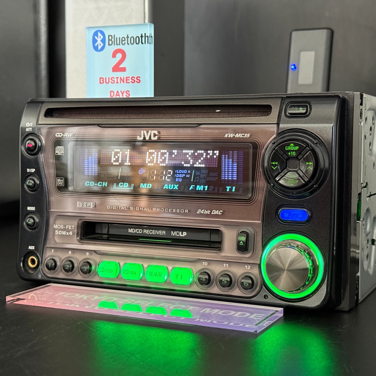 JVC KW-MC35 Car Audio 2DIN CD MD Bluetooth Ready Vintage JDM Tested In Stock