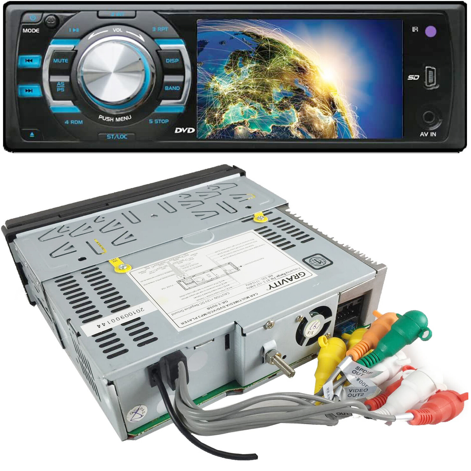 GRAVITY GR-3.5USB DIGITAL LCD 3.5″ DVD ENTERTAINMENT SYSTEM