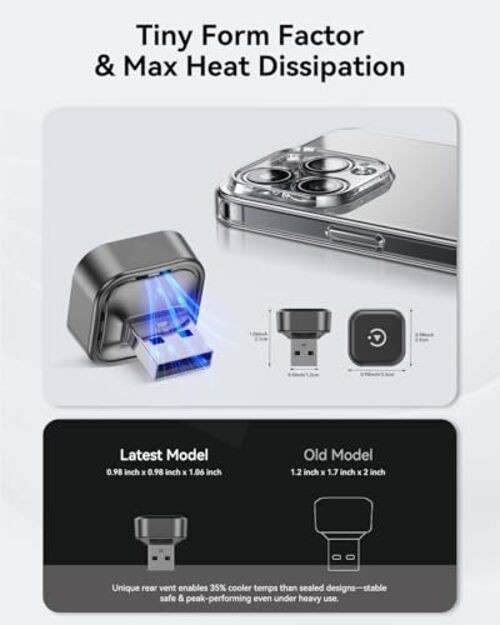 2026 2-in-1 Wireless CarPlay & Android Auto Adapter, Ultra Mini Spedal CL322M