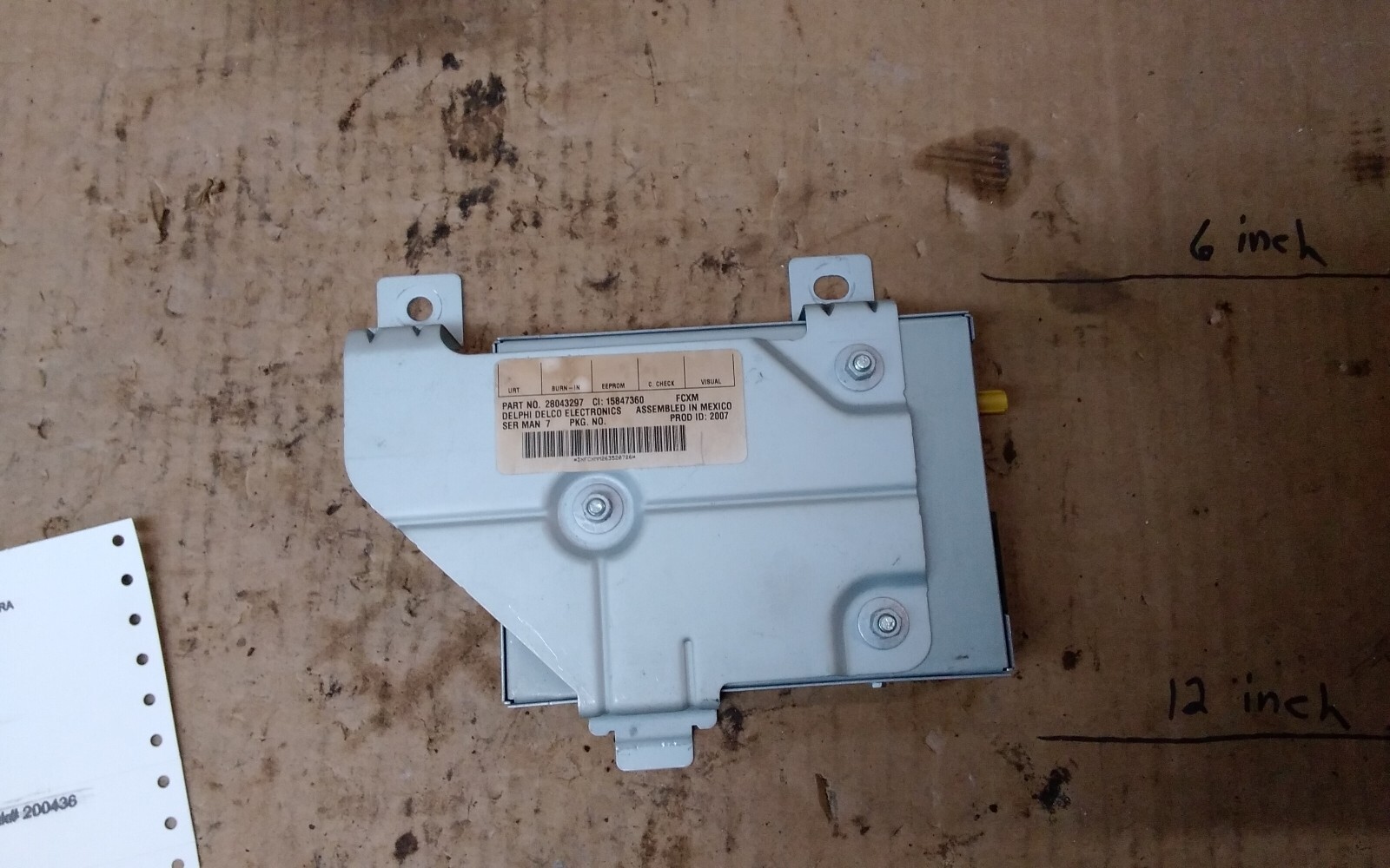 2007 SATURN AURA SATELLITE RADIO MODULE ID- 15838797