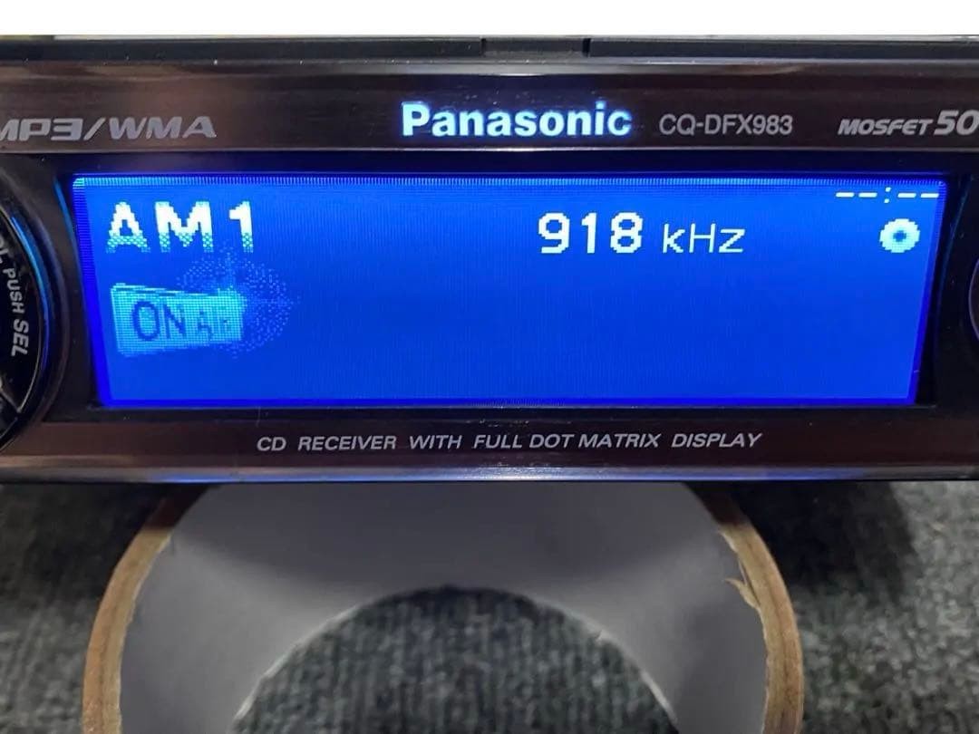 Panasonic Audio CD Player CQ-DFX983D Black 1DIN Head Unit Working Remote Set