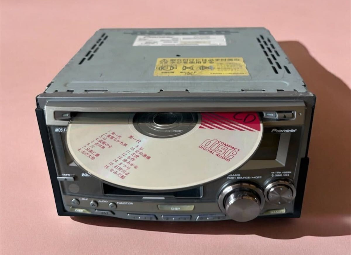 Pioneer Carrozzeria FH-P040 2DIN Cassette CD Car Audio Tuner Used Japan