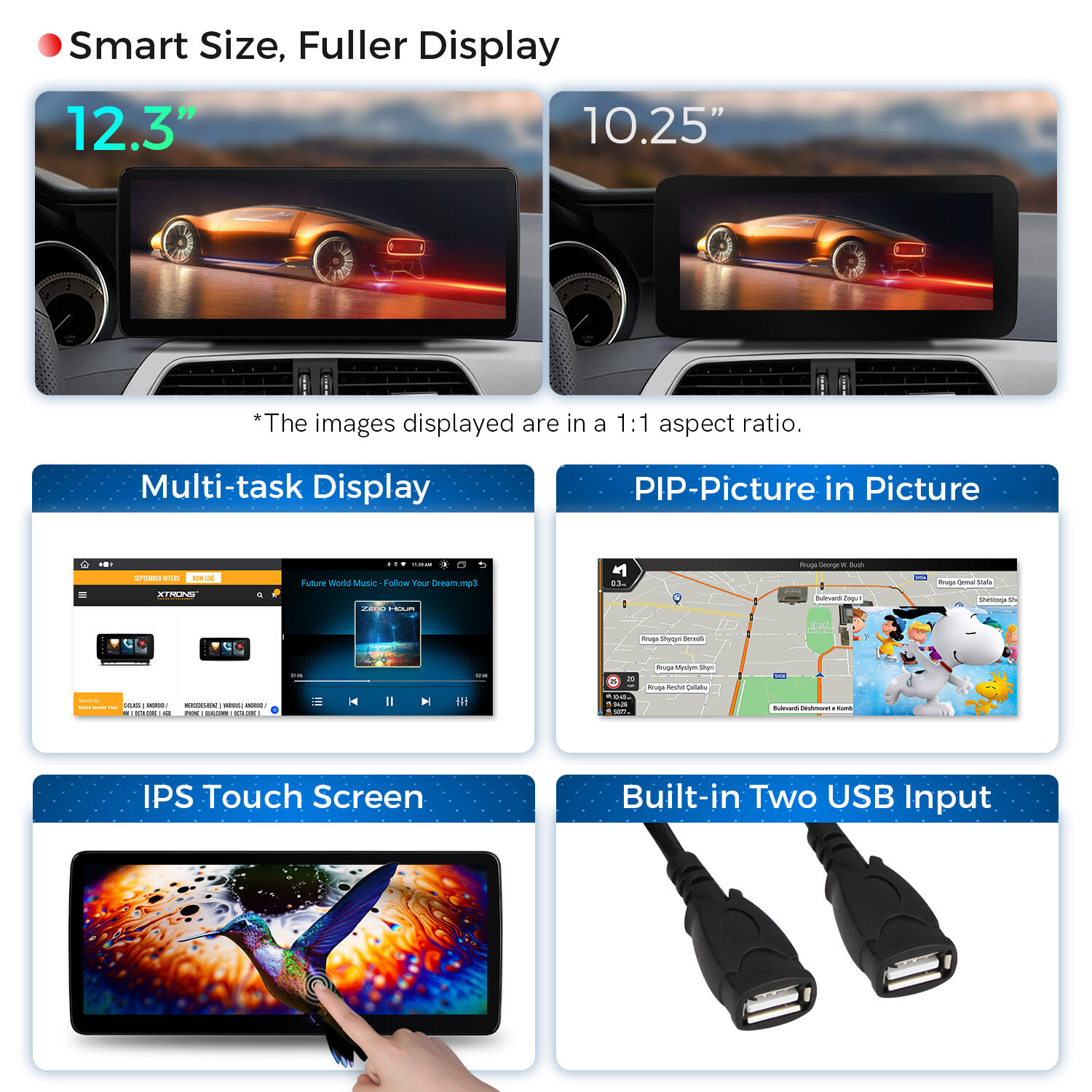 CarPlay 12.3″ IPS Android 13 8-Core 64G Car Stereo GPS Nav For Benz C-Class W204