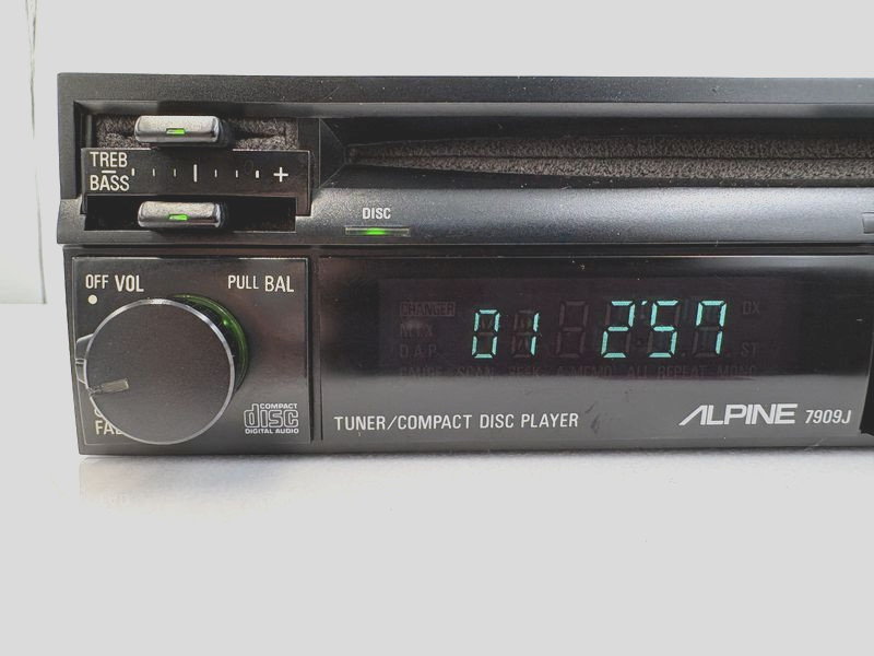 Rare Alpine 7909J CD Player Upgraded Power Cable JDM For Parts / Repair