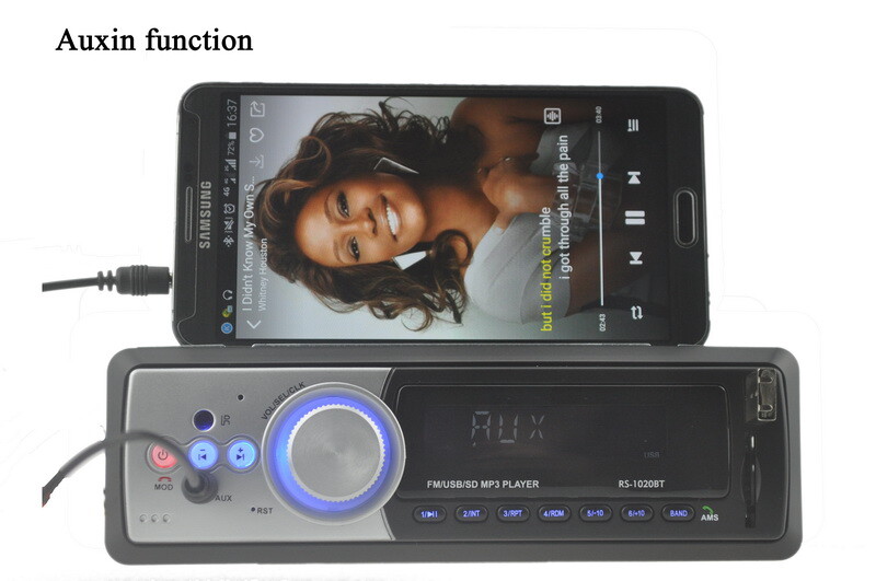 1 DIN USB SD MMC Card Reader Bluetooth ＋Microphone FM Receiver Car Audio Stereo