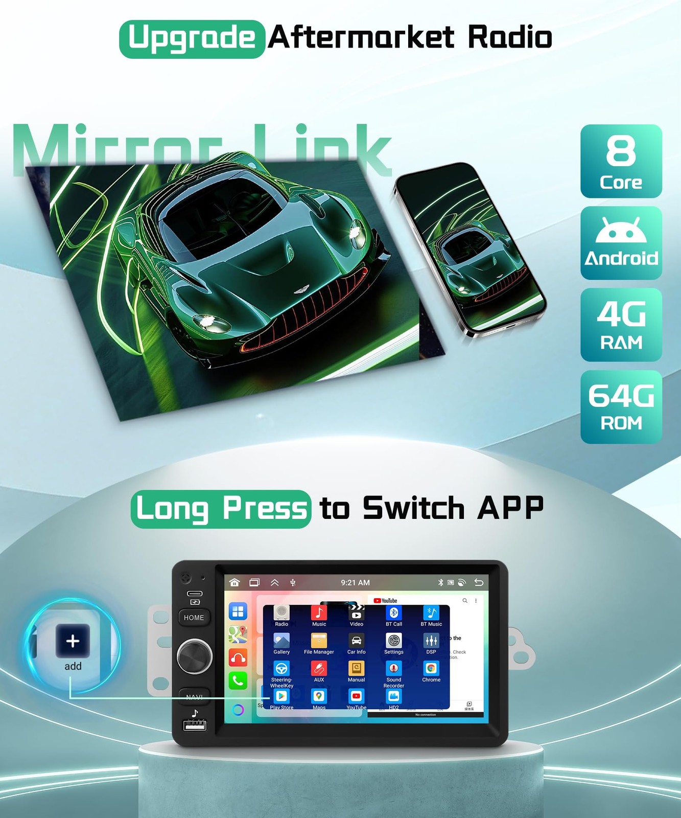 8 Core 4G+64G 5G WiFi Car Radio Stereo for 2003-2006 Chevrolet Chevy Silverad…