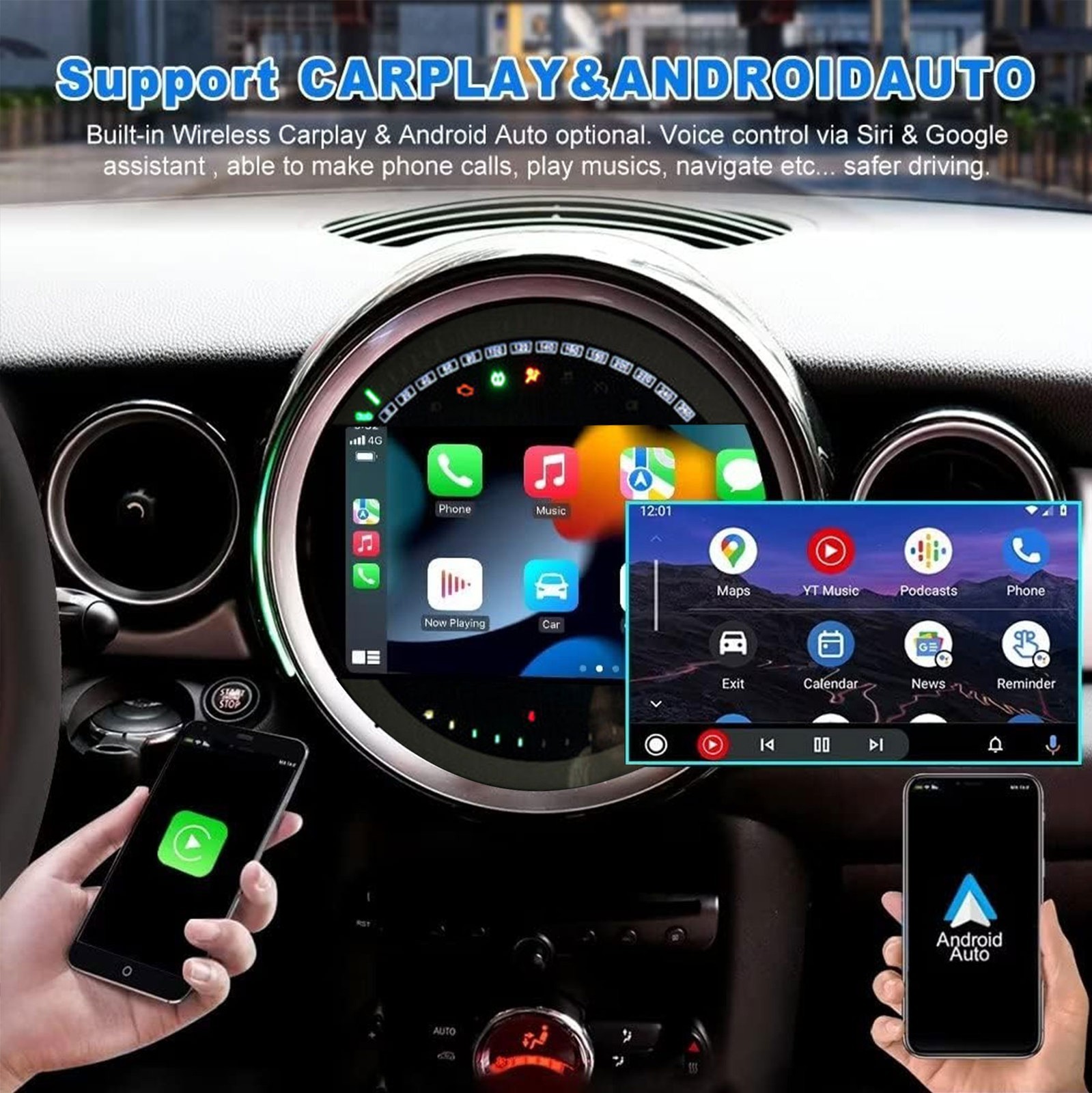 9″ Android Car Radio Navigation Screen for BMW Mini Cooper 2007-2015 MPH R60 R56