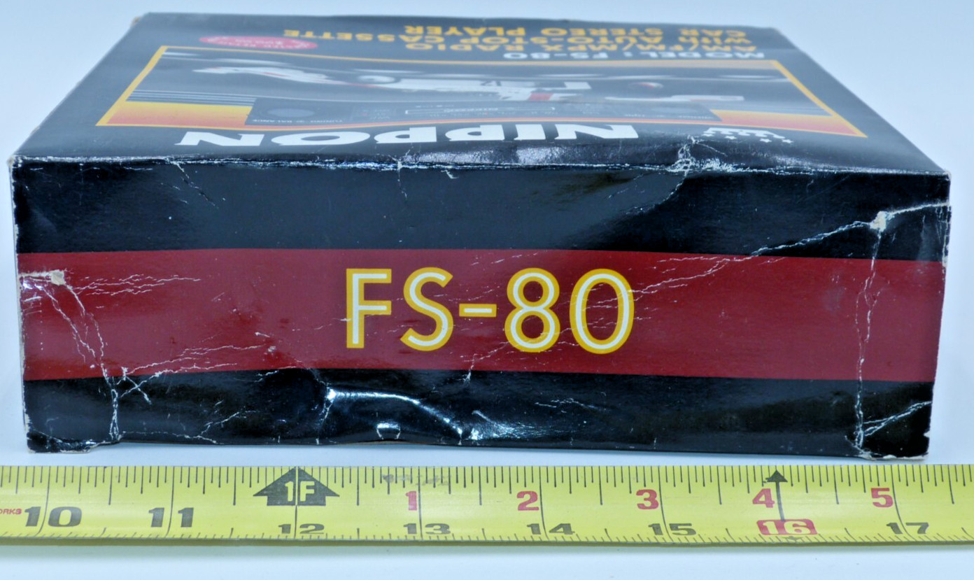 NIPPON FS-80 CAR CASSETTE STEREO TAPE PLAYER WITH AM/FM -MPX RADIO new/old stock