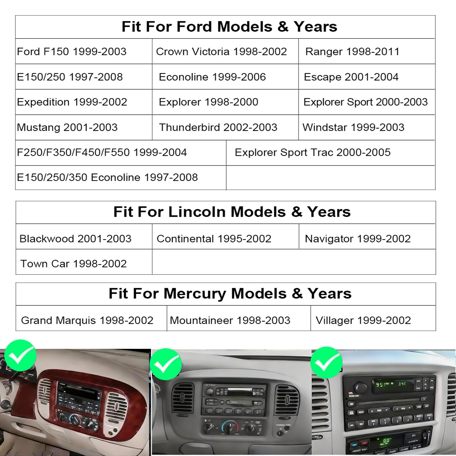 9″ For 1999-2003 Ford F150 Apple Carplay Stereo Radio Android 15 Navi GPS Player
