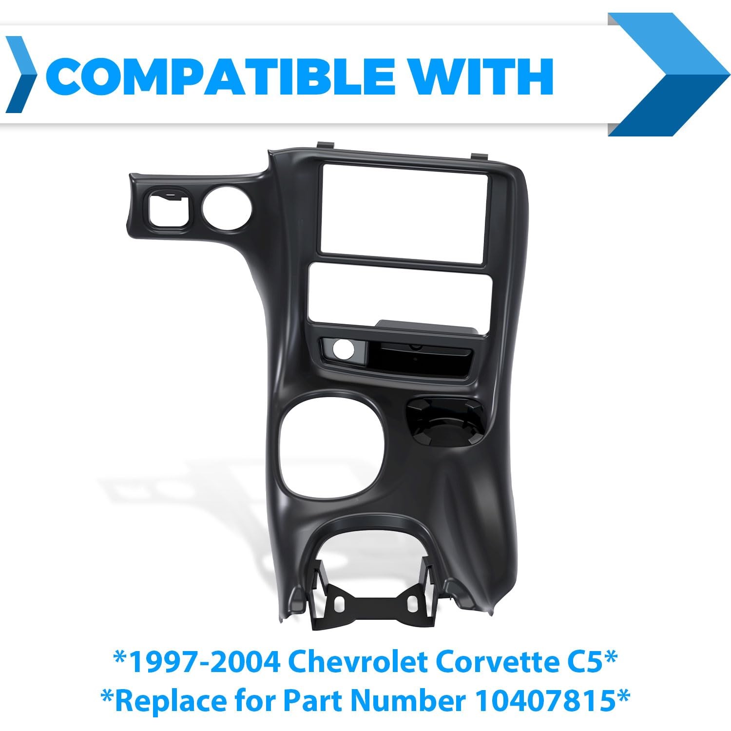 ECOTRIC Double Din Stereo Dash Installation Compatible with Medium, black