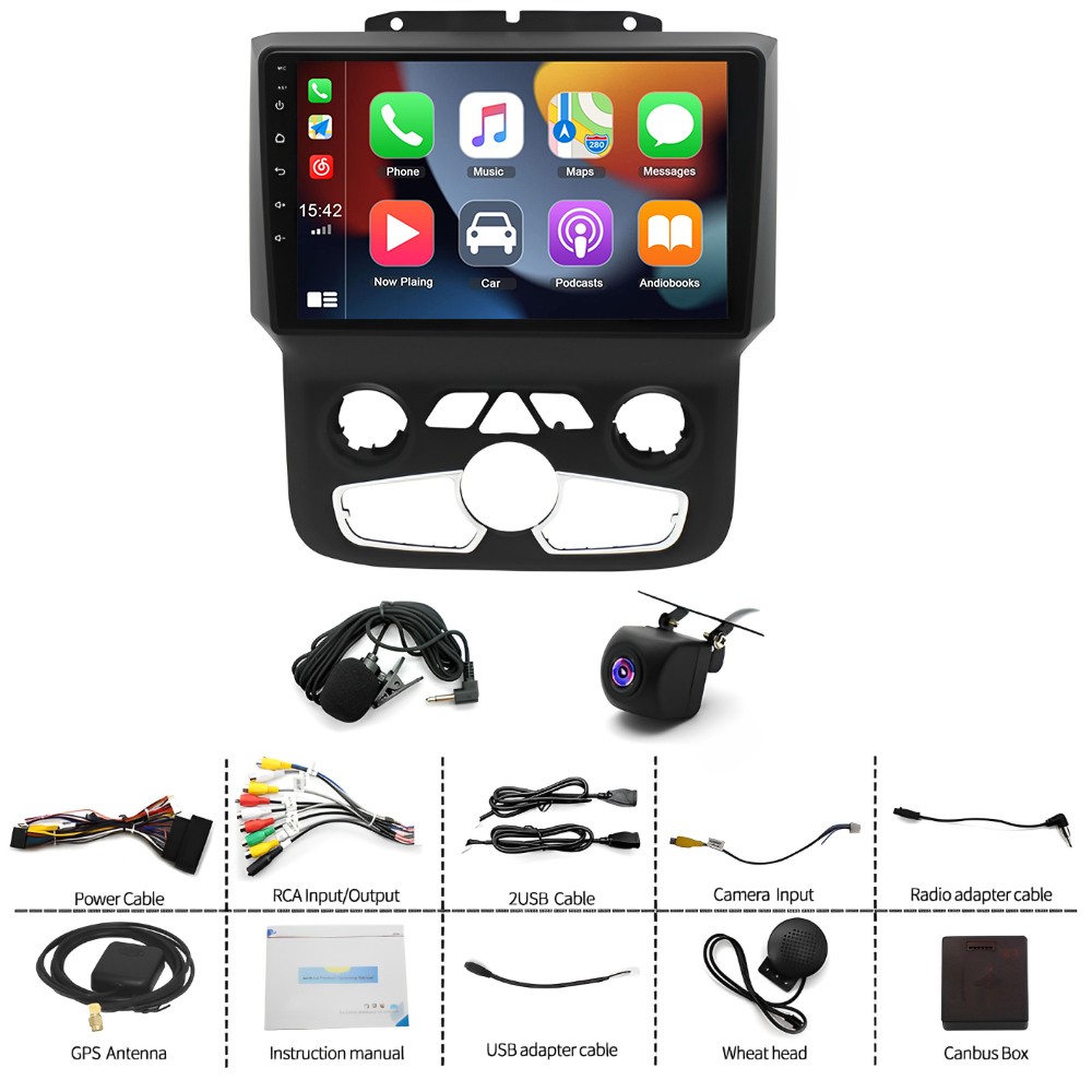 2+32G Android 13 Carplay Car Stereo Radio For Dodge Ram 1500 2500 3500 2013-2019