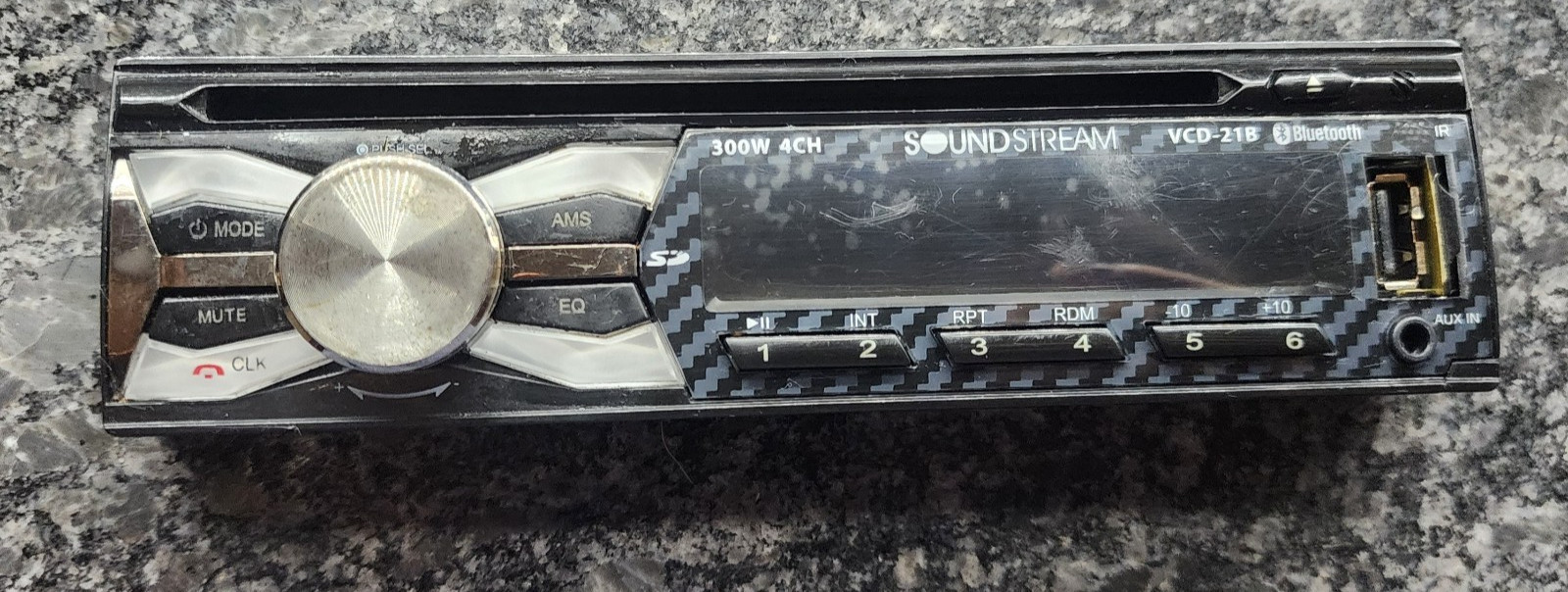 Soundstream VCD-21B Single DIN CD Player w/32GB USB FACEPLATE ONLY