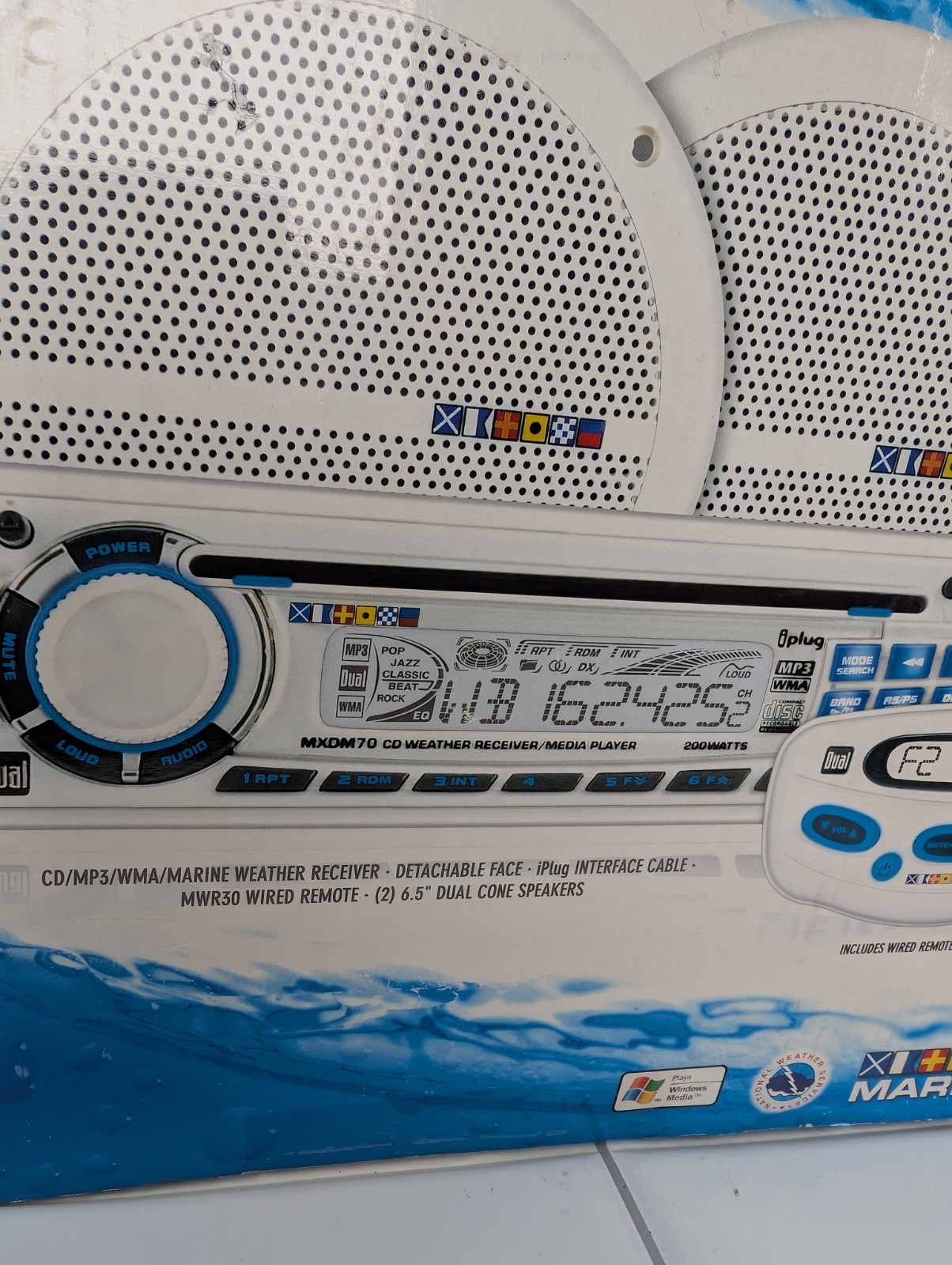 Dual Marine Receiver 200 Watt With Speakers New In Box