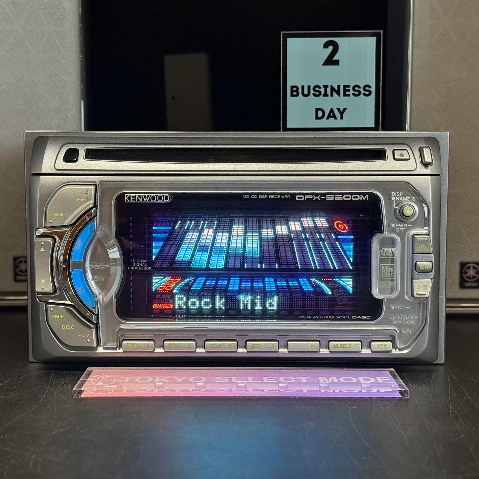 Kenwood DPX-5200M 2DIN CD MD Player Car Stereo Added Bluetooth JDM Tested Stock