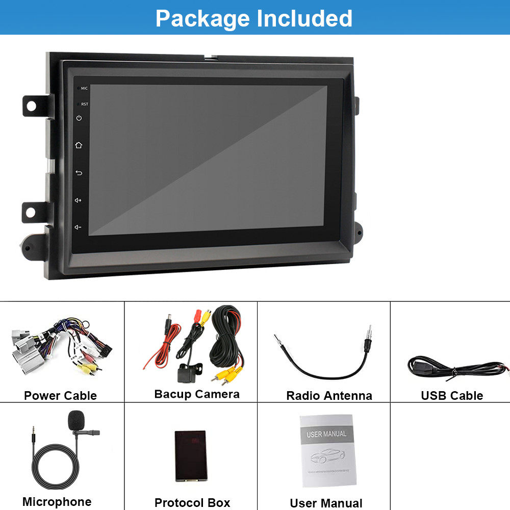Plug Play Wireless Carplay Car Radio Stereo GPS For Ford F150 Mustang 2005-2009