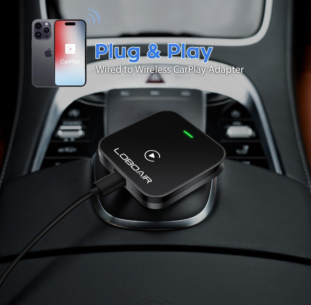 Carplay Automatic Adapter Converts Wired to Wireless Fits Cars 2015+ IOS 10+