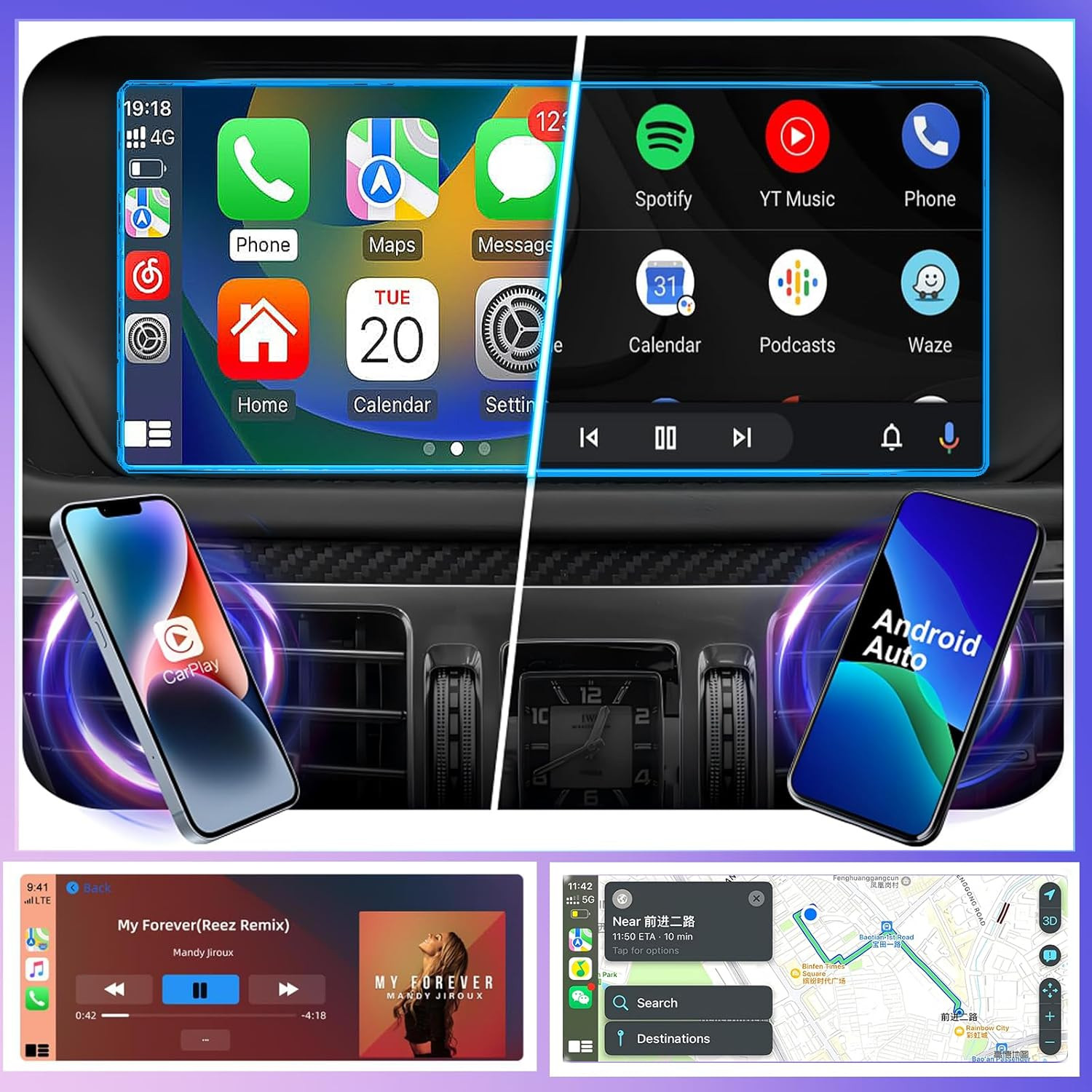 CarPlay Linux Touch Screen For BMW 3 4 Serie F30 F31 F32 F33 F34 F36 2013-2017