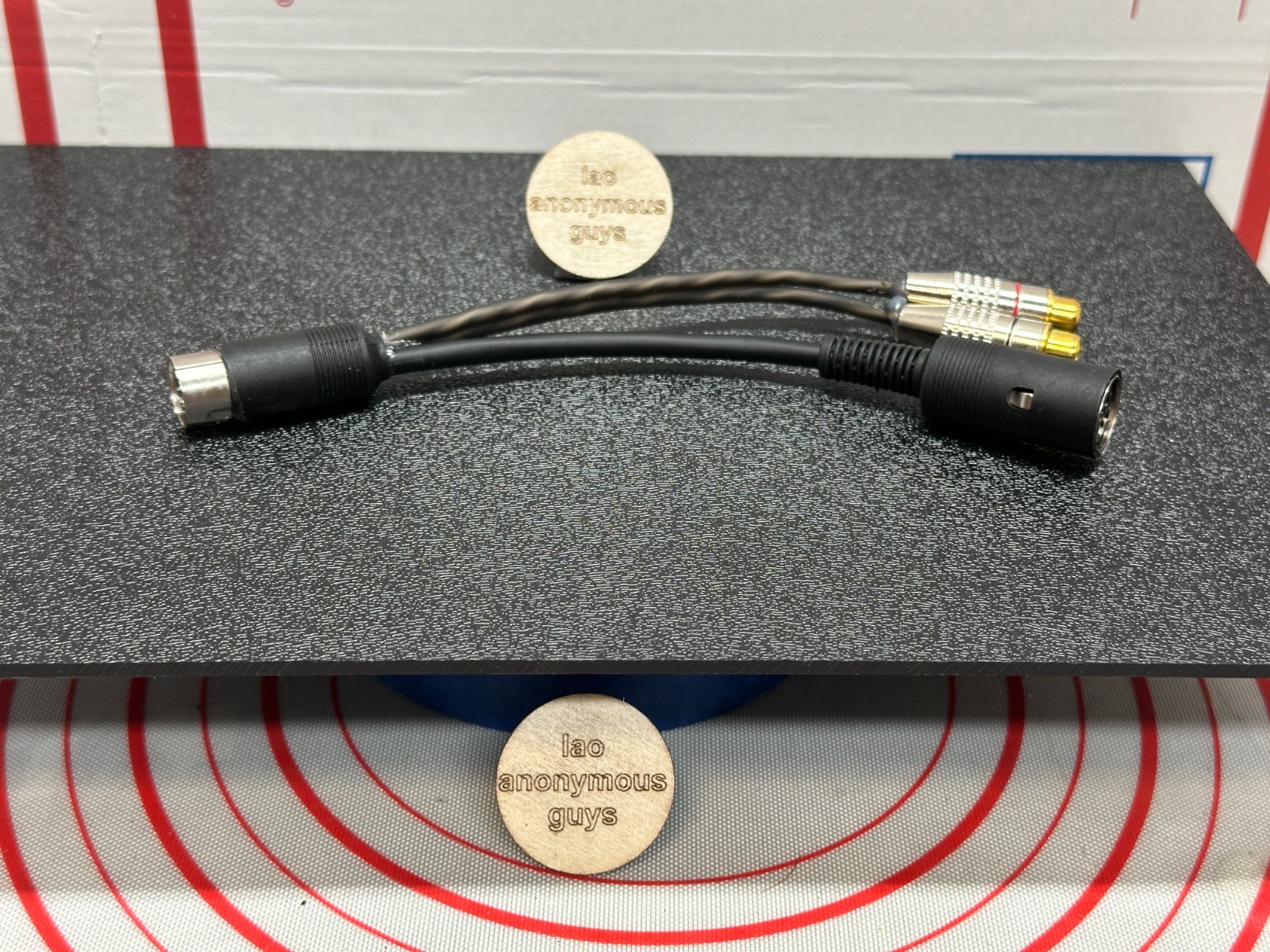 5-pin Male-Female DIN-RCA Injector for Kenwood Vintage Old School Interconnector