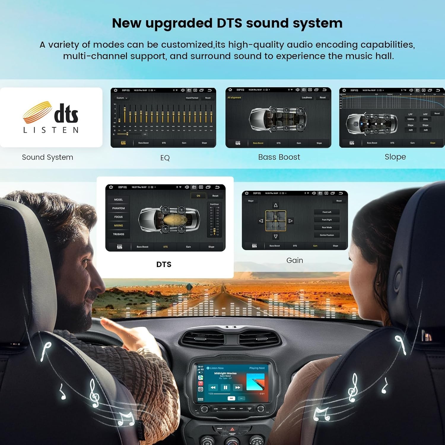 Roadanvi 9 inch Car Radio Apple CarPlay for Jeep Renegade 2015-2022 GPS Navi