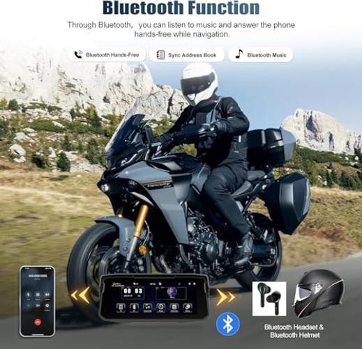 6.86 Inch Motorcycle Carplay Screen with Wireless Carplay & P2-6.86″ IP68