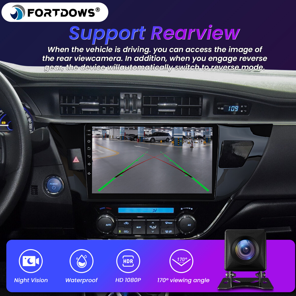 2+64G for Toyota Corolla 2014-2017 CarPlay Auto Car Radio Stereo Screen 1280*800