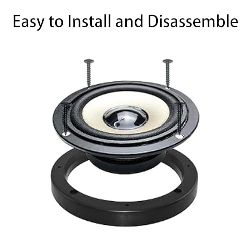2Pcs Universal Fit ABS Car Stereo Speaker Spacers – Black Plastic – 4 Inch