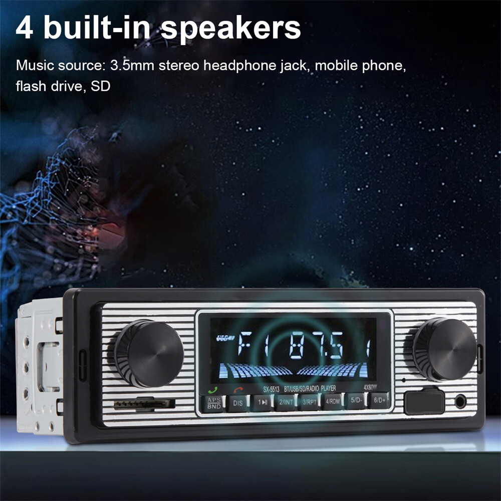 Bluetooth Car Stereo Audio In-Dash FM Aux Input Receiver SD USB MP3 Radio Player