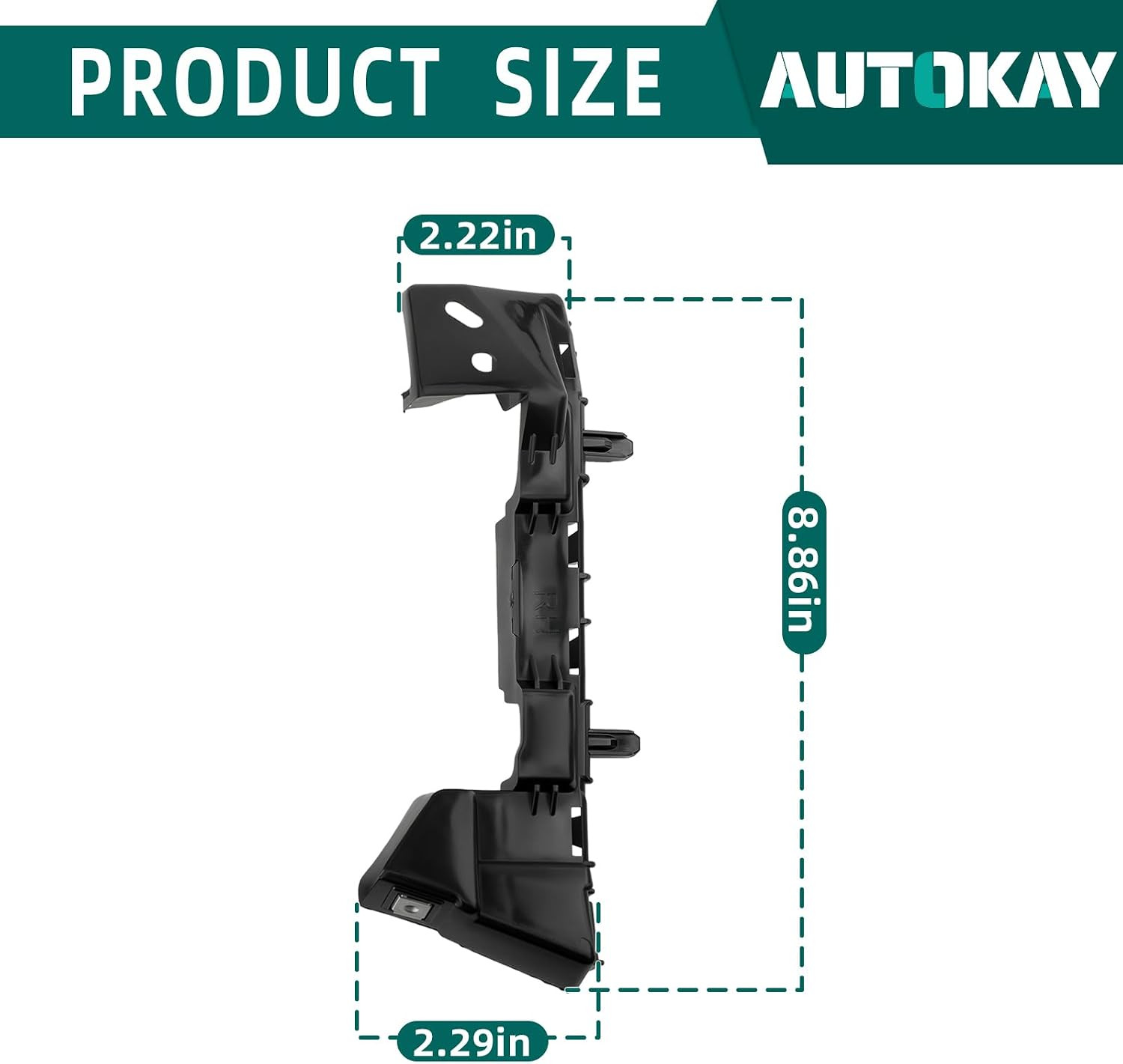 AUTOKAY 84229330 84229332 Front Bumper Retainer Bracket Set Fits for Chevrolet C