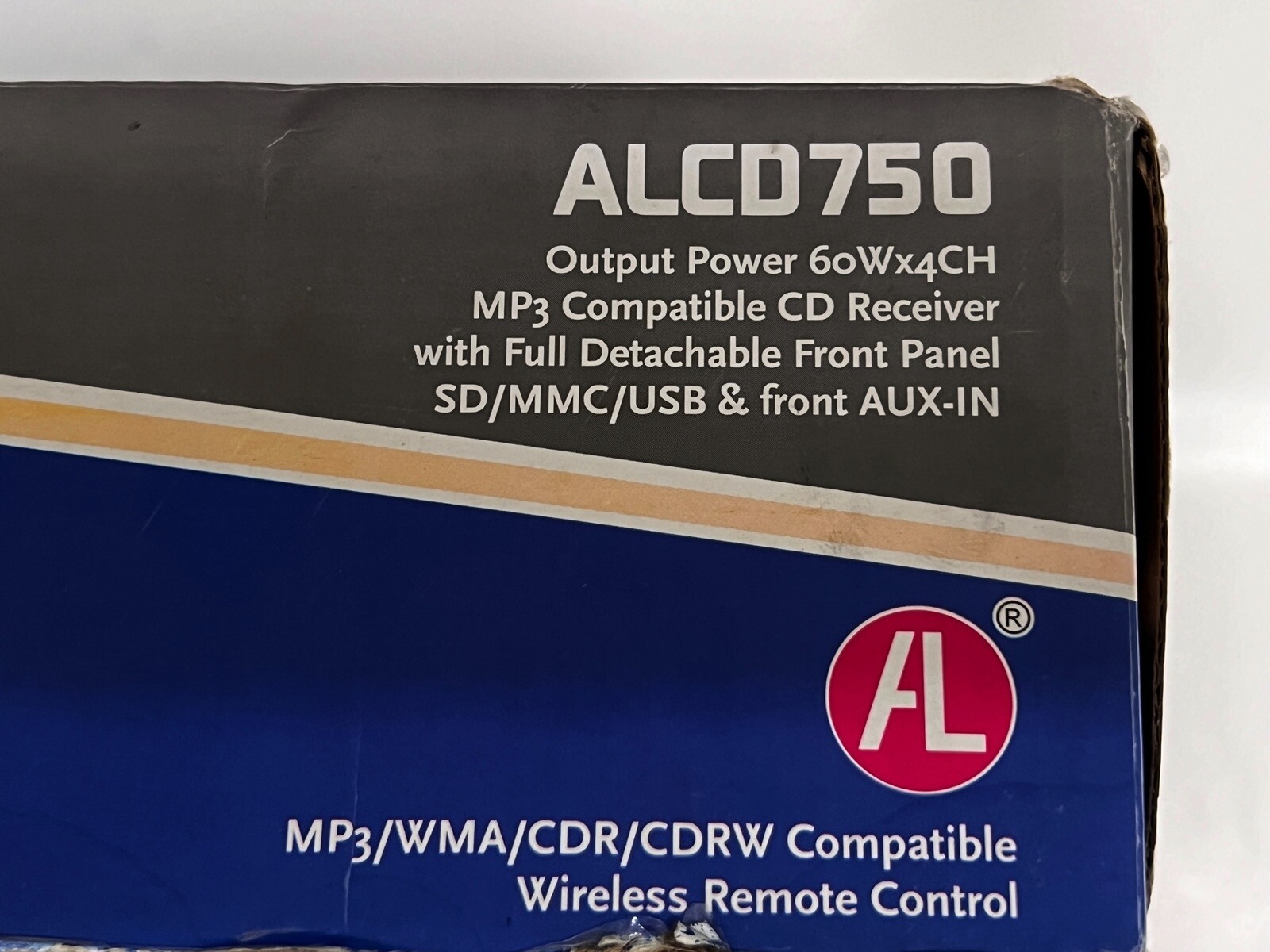 AL Car Audio ALCD750 AM/FM/CD/MP3/WMA 60W X 4 Detachable Face Wireless Remote