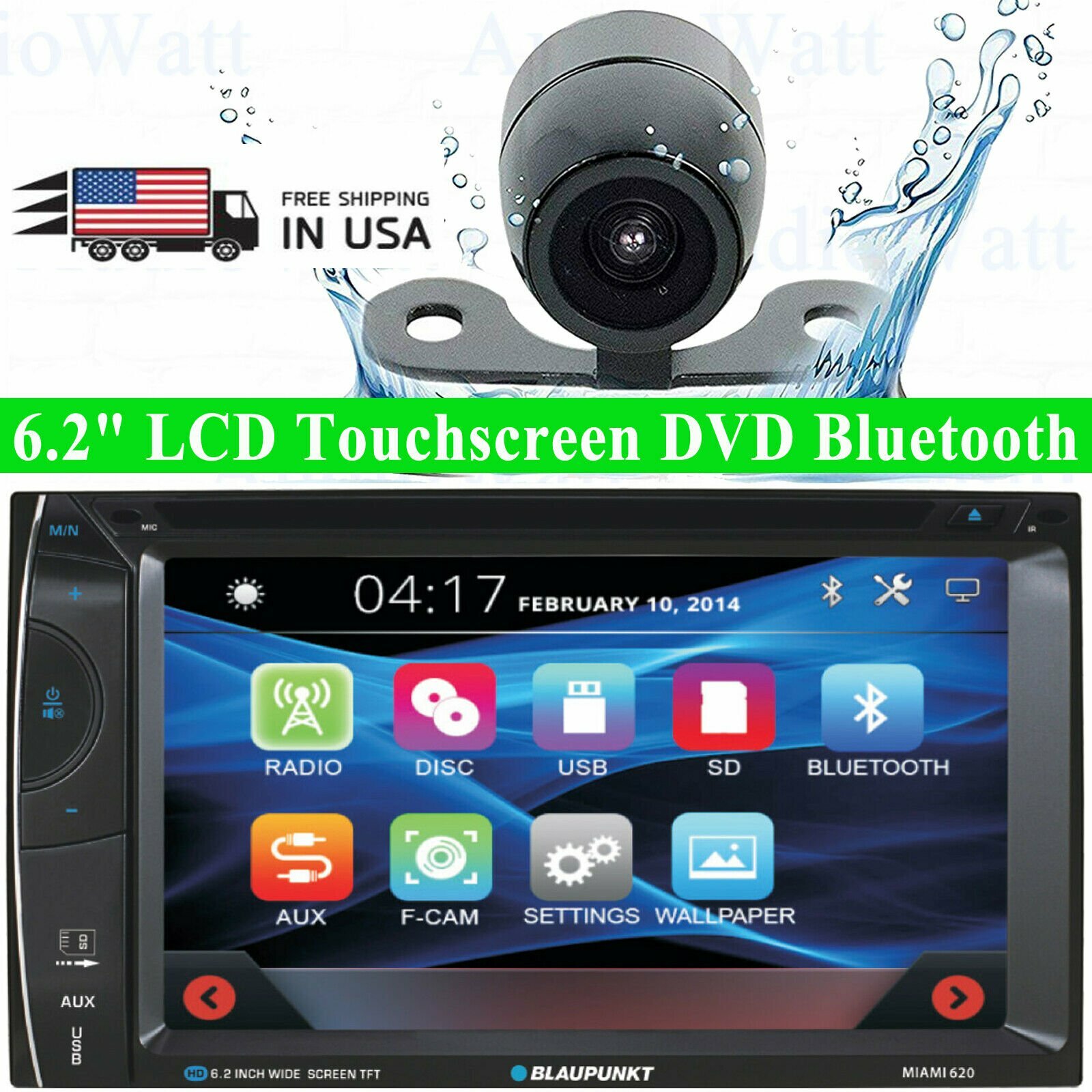 Blaupunkt Audio Double Dins 6.2″ Touchscreen DVD Bluetooth + Rear Camera XV20C