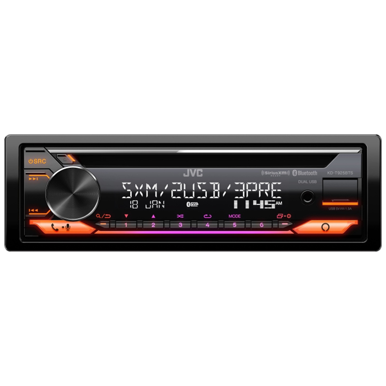 JVC Single DIN Bluetooth AM/FM CD Receiver, 2x 6×9″ 300W Speaker, Amp w/Kit