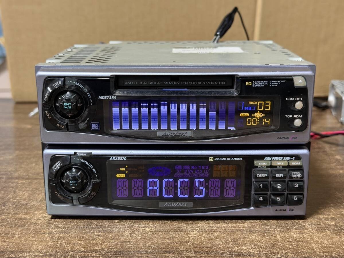 Rare Clarion Addzest ARX6370 MDS7355 1DIN+1DIN Cassette MD Player Maintained
