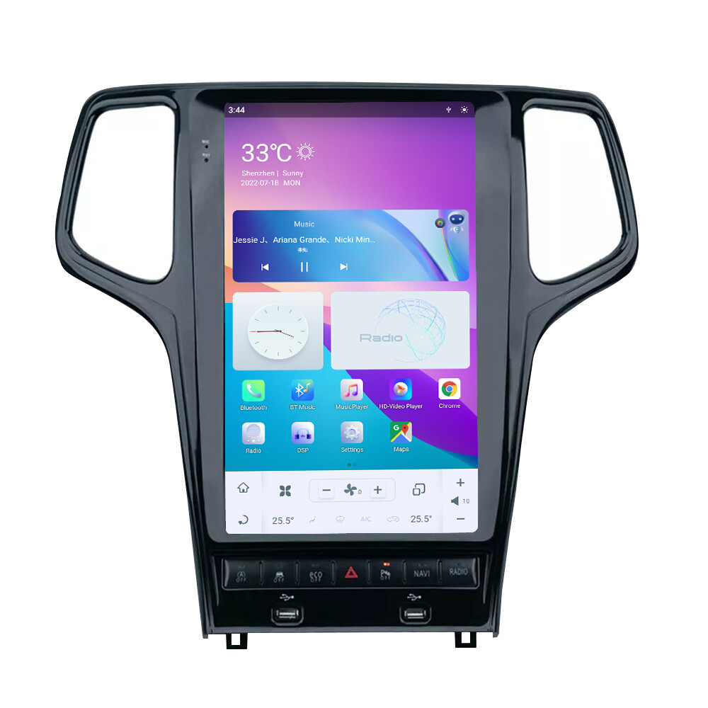 Car Radio for Jeep Grand Cherokee 2014-2019 HD GPS Carplay DSP WiFi BT Music APP