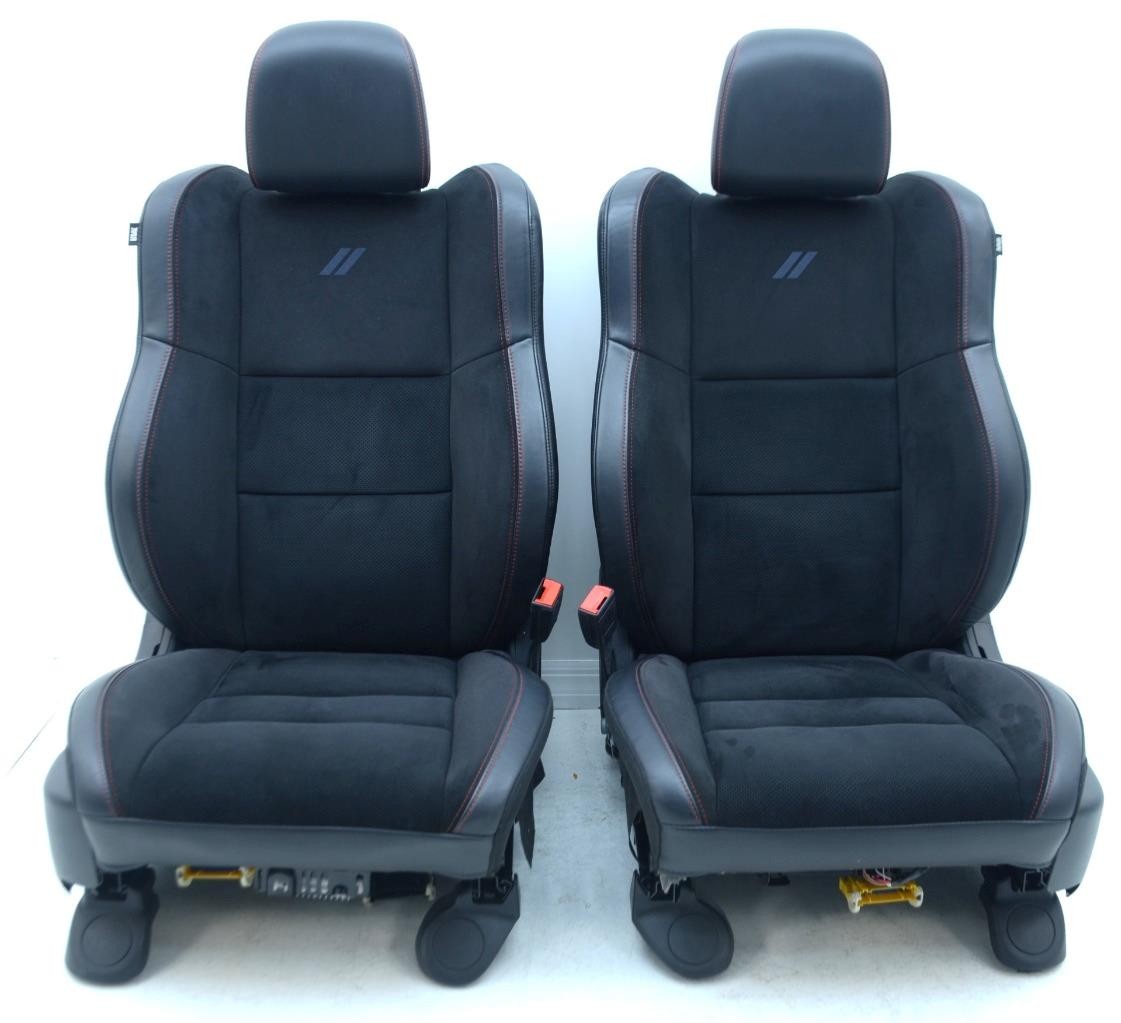2021 – 2025 DODGE DURANGO RT OEM SEATS 3 ROW SET BLACK LEATHER / SUEDE CONSOLE