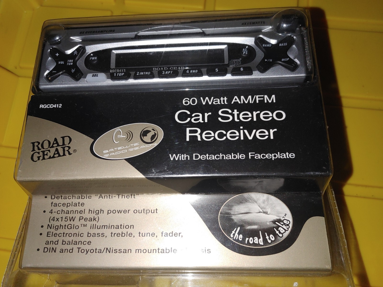 VTG 90s Rare Red Glow Faceplate Jensen Road Gear CD Player Audio Car Stereo Deck