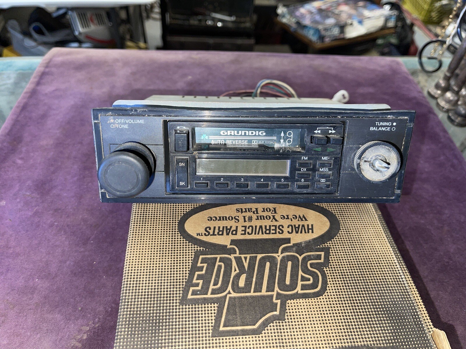 Vintage Original Grundig Car Radio UC-455 Cassette Stereo AM/FM Auto