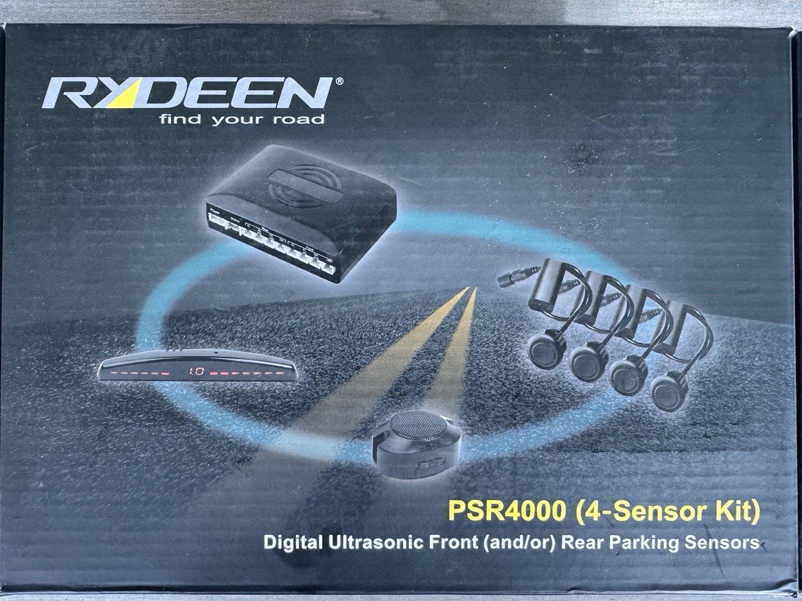 RYDEEN PSR4000 Digital Ultrasonic Parking Sensor for Rear/Front & PSK4