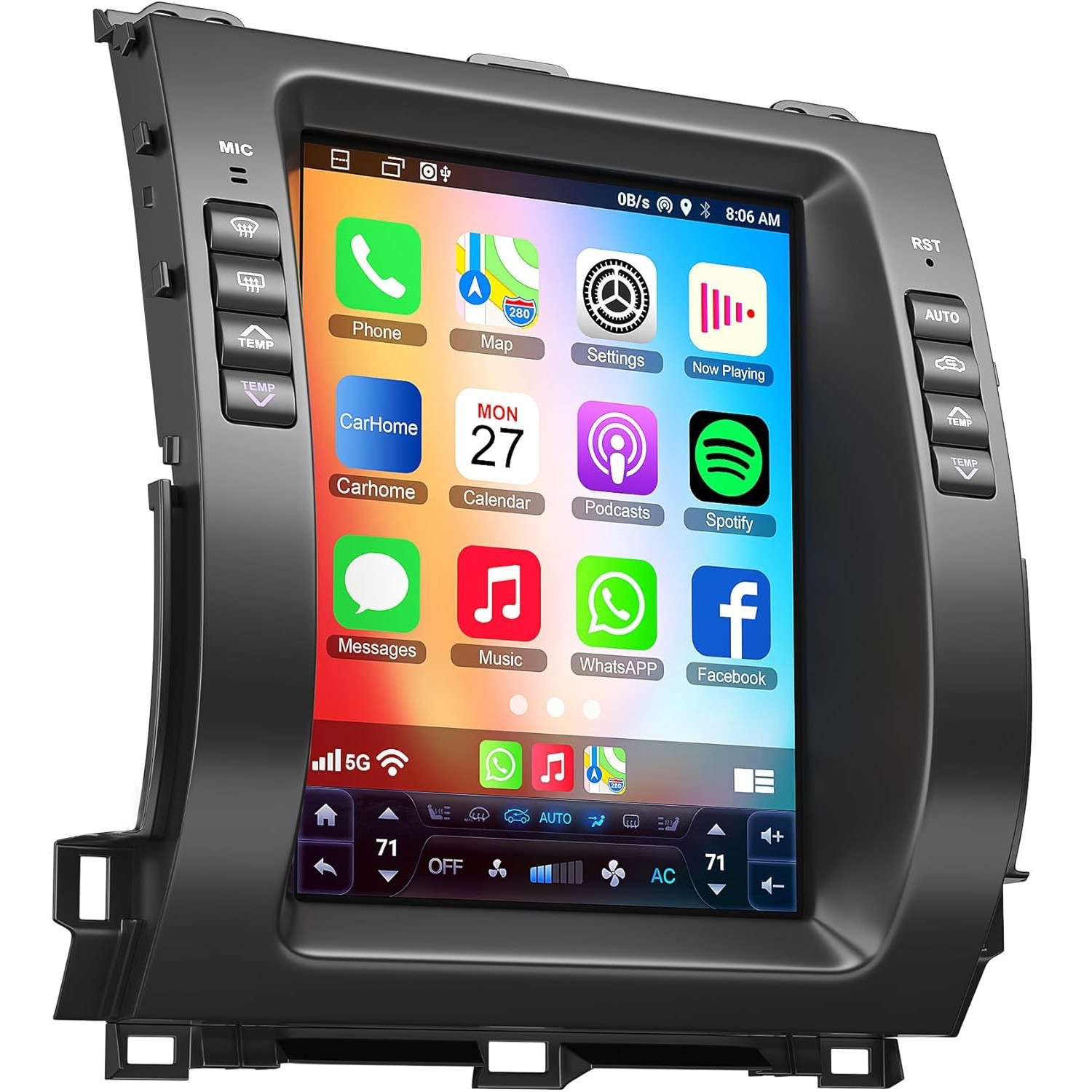 10.4″ For 2002-2009 Toyota Prado Lexus GX470 4+64GB CarPlay Car Stereo Radio GPS
