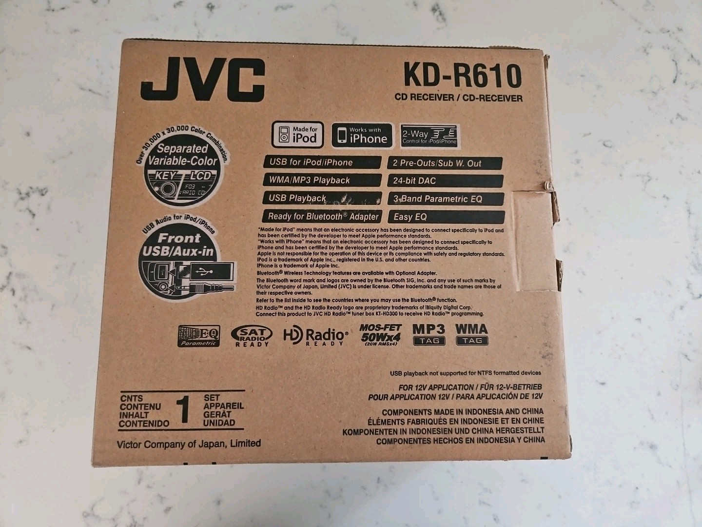 JVC KD-R610 In Dash Stereo Brand New