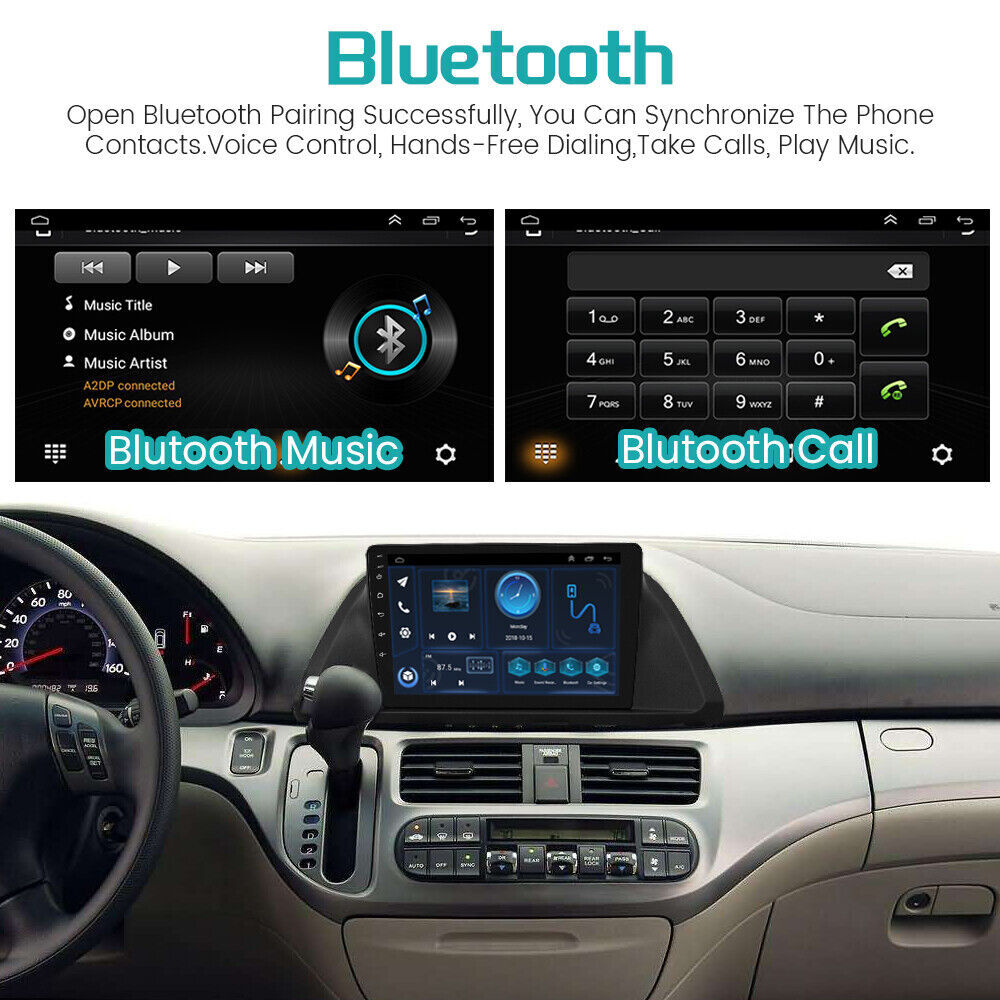 GPS Navi Apple Carplay Car Stereo Radio Android 13 For Honda Odyssey 2005-2010